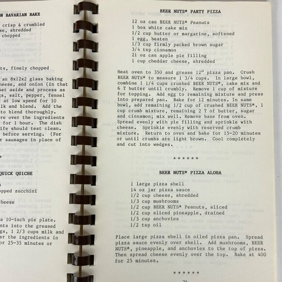 Beer Nuts Recipe Book Cookbook for Flavored Peanuts 1986 Spiral Bound - Picture 6 of 9